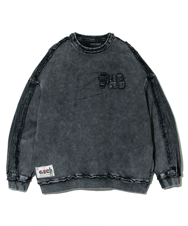 go slow caravan(ゴースローキャラバン) |MIX FAB ルーズスウェットプルオーバー HARD PIGMENT DYE (MENS)