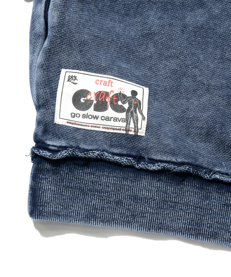 go slow caravan(ゴースローキャラバン) |MIX FAB ルーズスウェットプルオーバー HARD PIGMENT DYE (MENS)