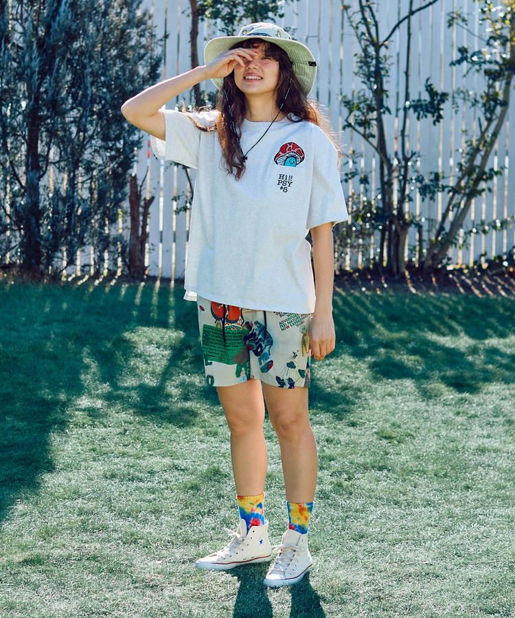 go slow caravan(ゴースローキャラバン) |シリコンバイオ 色々ポケット刺繍 BIG TEE (MENS/WOMENS)