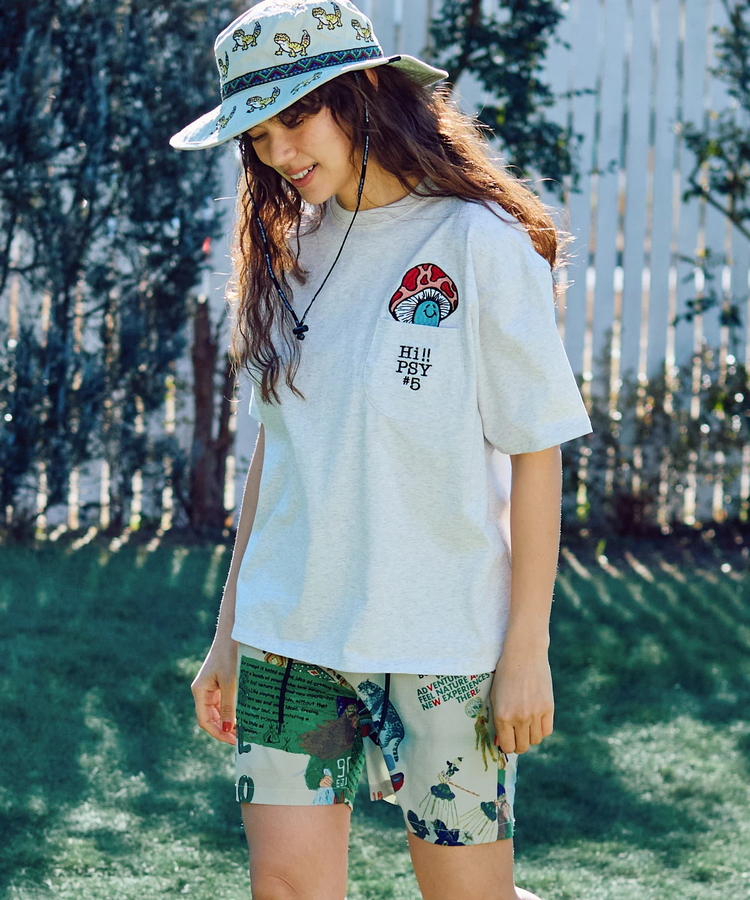go slow caravan(ゴースローキャラバン) |シリコンバイオ 色々ポケット刺繍 BIG TEE (MENS/WOMENS)