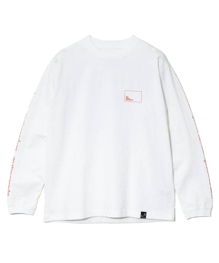 go slow caravan(ゴースローキャラバン) |USA/C スクエアLOGOバックプリント ロングスリーブ TEE (MENS)