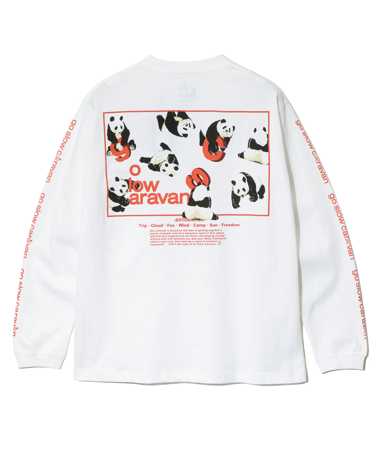 go slow caravan(ゴースローキャラバン) |USA/C スクエアLOGOバックプリント ロングスリーブ TEE (MENS)
