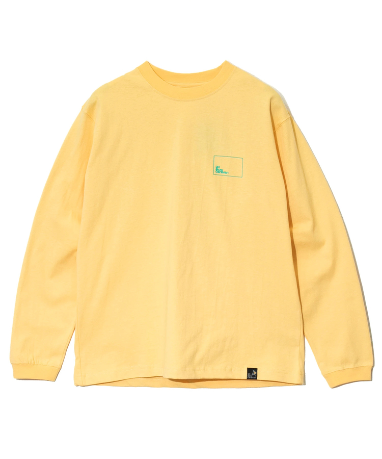 go slow caravan(ゴースローキャラバン) |USA/C スクエアLOGOバックプリント ロングスリーブ TEE (MENS)