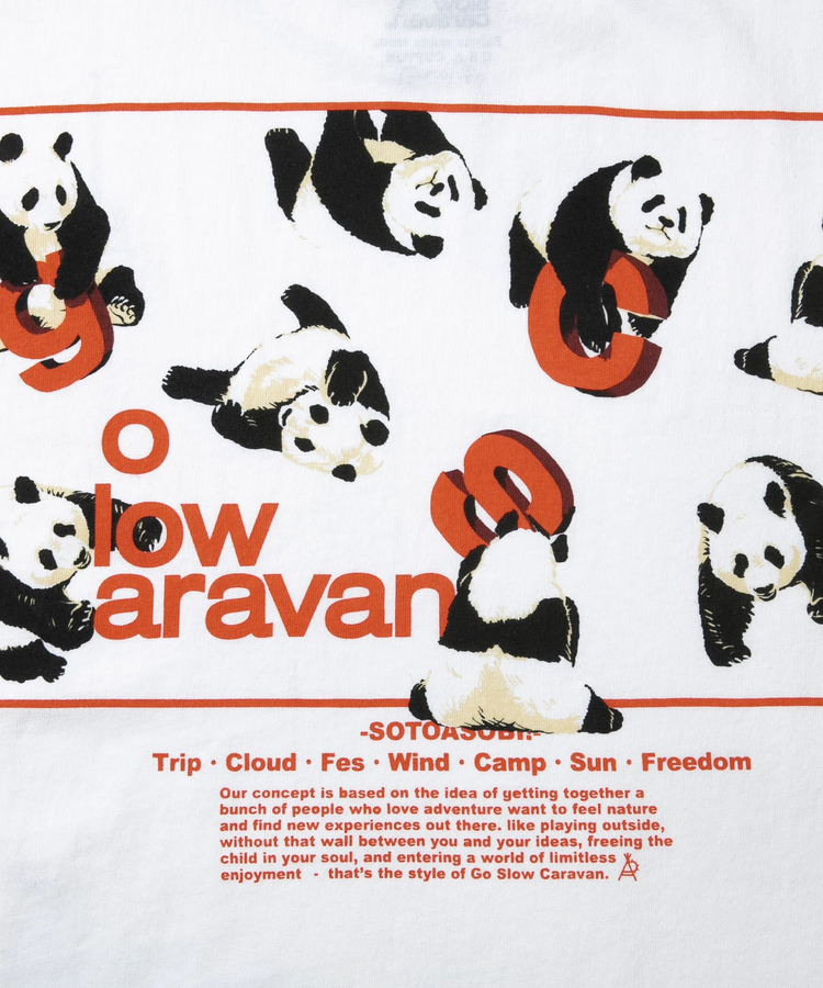 go slow caravan(ゴースローキャラバン) |USA/C スクエアLOGOバックプリント ロングスリーブ TEE (MENS)