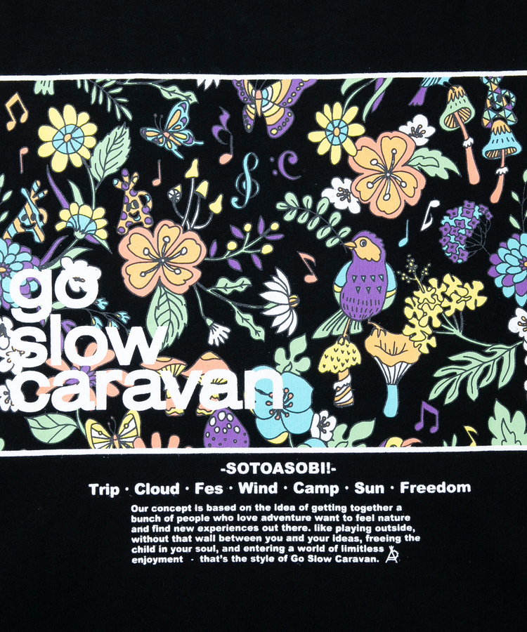 go slow caravan(ゴースローキャラバン) |USA/C スクエアLOGOバックプリント ロングスリーブ TEE (MENS)
