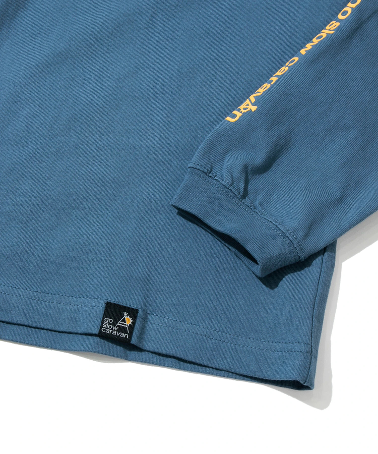 go slow caravan(ゴースローキャラバン) |USA/C スクエアLOGOバックプリント ロングスリーブ TEE (MENS)