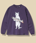 go slow caravan(ゴースローキャラバン) |USA/C イワナ猫 ロングスリーブ TEE (MENS/WOMENS)