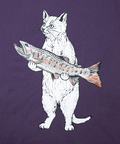go slow caravan(ゴースローキャラバン) |USA/C イワナ猫 ロングスリーブ TEE (MENS/WOMENS)