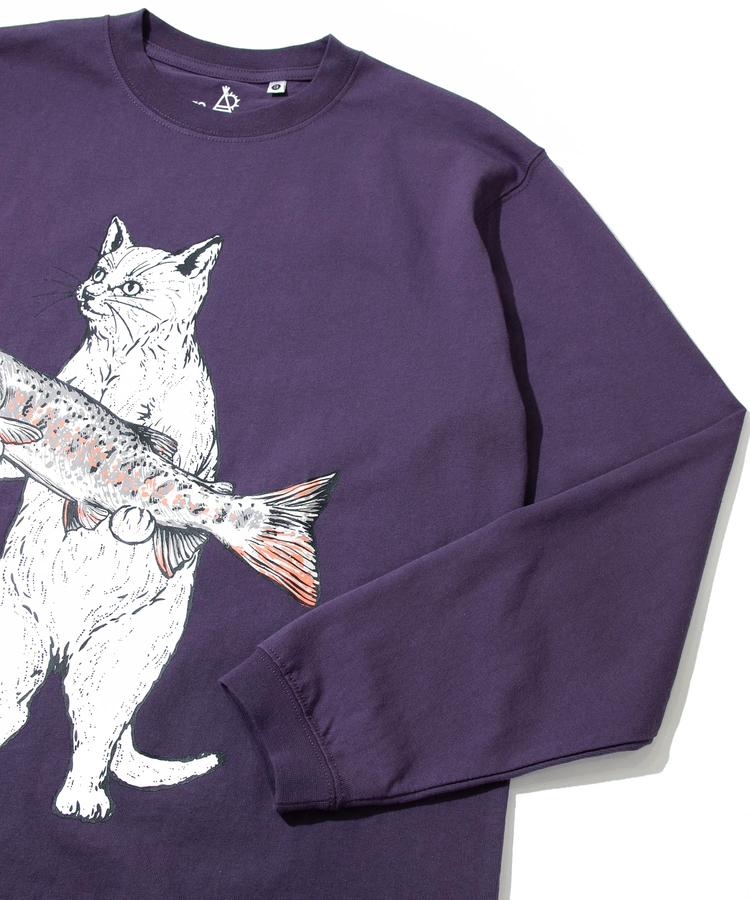 go slow caravan(ゴースローキャラバン) |USA/C イワナ猫 ロングスリーブ TEE (MENS/WOMENS)