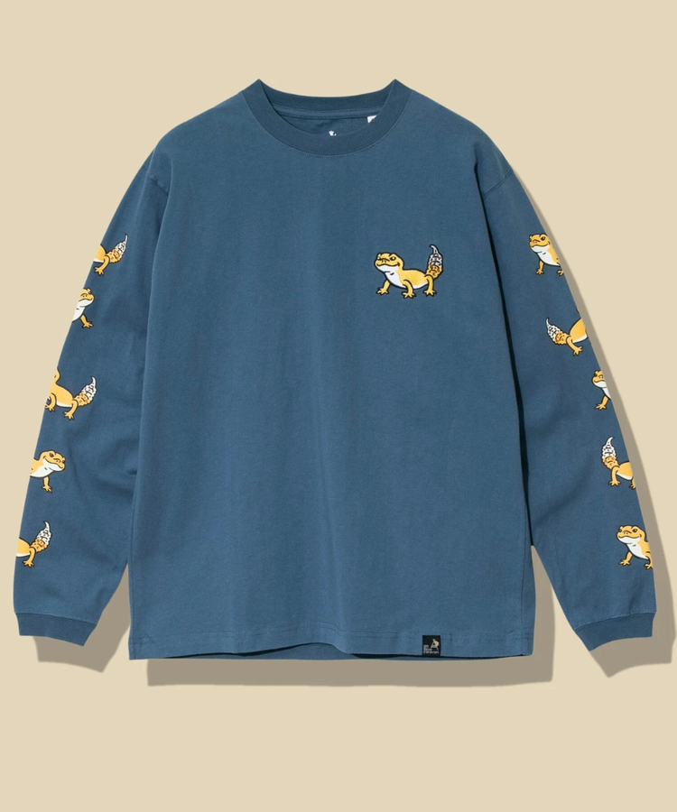 go slow caravan(ゴースローキャラバン) |USA/C レオパードゲッコー ロングスリーブ TEE (MENS/WOMENS)