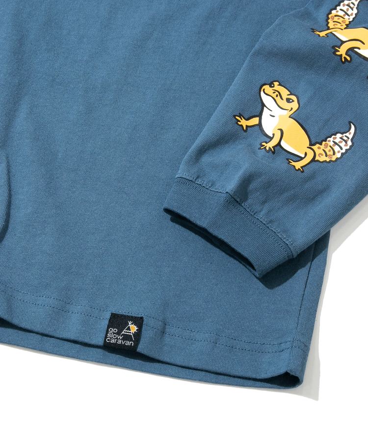 go slow caravan(ゴースローキャラバン) |USA/C レオパードゲッコー ロングスリーブ TEE (MENS/WOMENS)