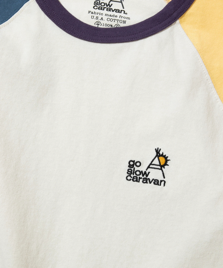 go slow caravan(ゴースローキャラバン) |USA/C CRAZY 8分袖 BB TEE (MENS)