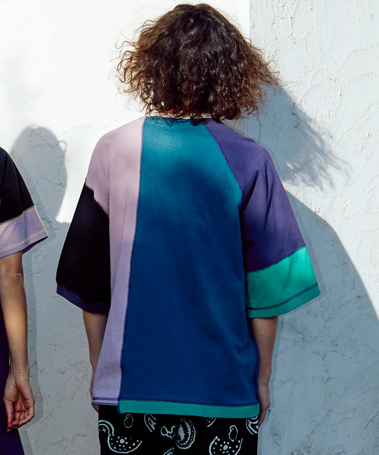 go slow caravan(ゴースローキャラバン) |USA/C 切替CRAZY ハーフスリーブ ゆったり TEE (MENS)