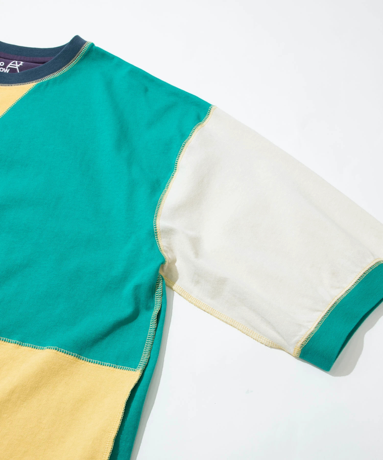 go slow caravan(ゴースローキャラバン) |USA/C 切替CRAZY ハーフスリーブ ゆったり TEE (MENS)