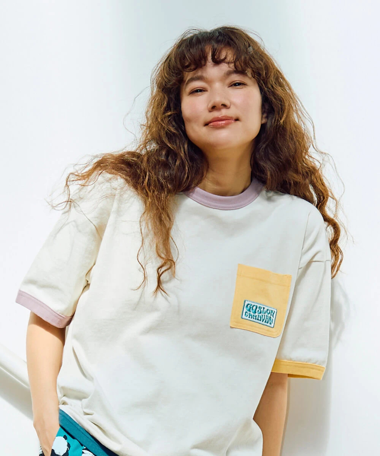 go slow caravan(ゴースローキャラバン) |USA/C マルチトリム ゆったり TEE (MENS)