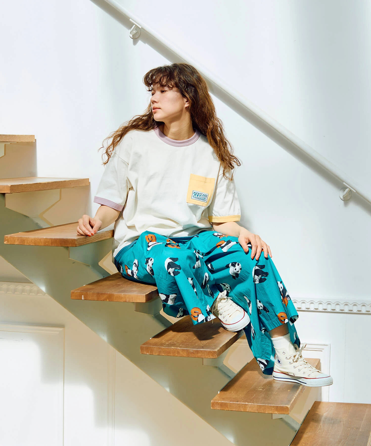 go slow caravan(ゴースローキャラバン) |USA/C マルチトリム ゆったり TEE (MENS)