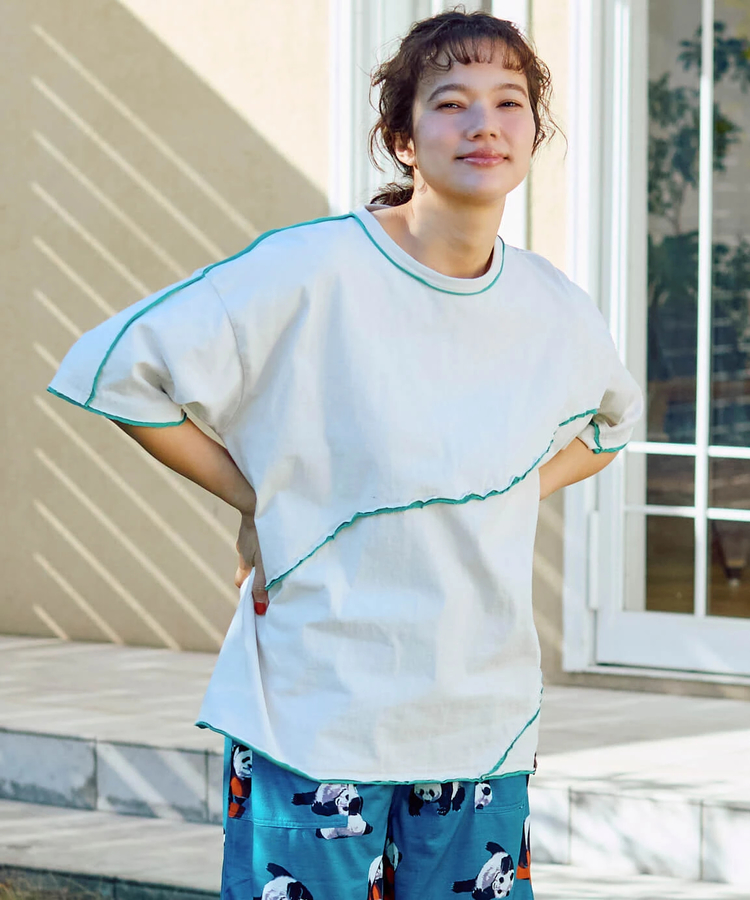 go slow caravan(ゴースローキャラバン) |USA/C カットオフ 歪み切替 ゆったり TEE (MENS)