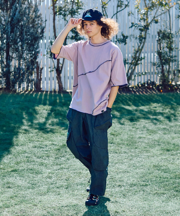 go slow caravan(ゴースローキャラバン) |USA/C カットオフ 歪み切替 ゆったり TEE (MENS)