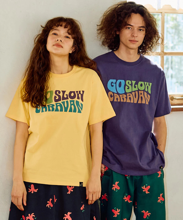 go slow caravan(ゴースローキャラバン) |USA/C ヒッピーロゴ TEE (MENS/WOMENS)
