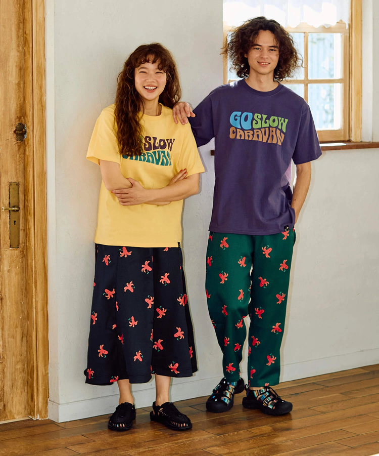 go slow caravan(ゴースローキャラバン) |USA/C ヒッピーロゴ TEE (MENS/WOMENS)