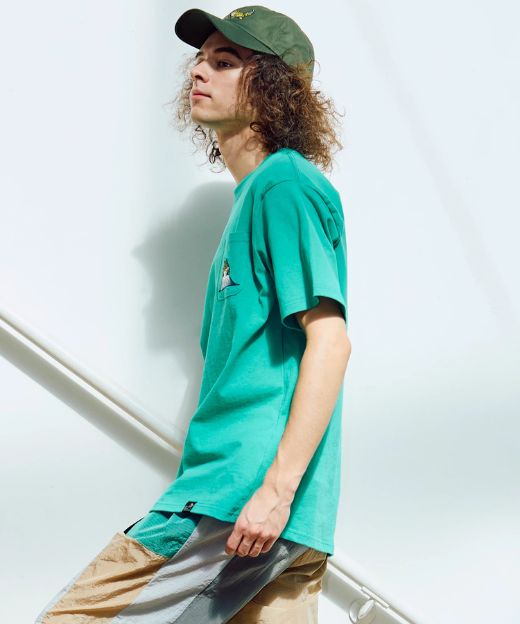 go slow caravan(ゴースローキャラバン) |USA/C 色々刺繍 PKT TEE (MENS/WOMENS)