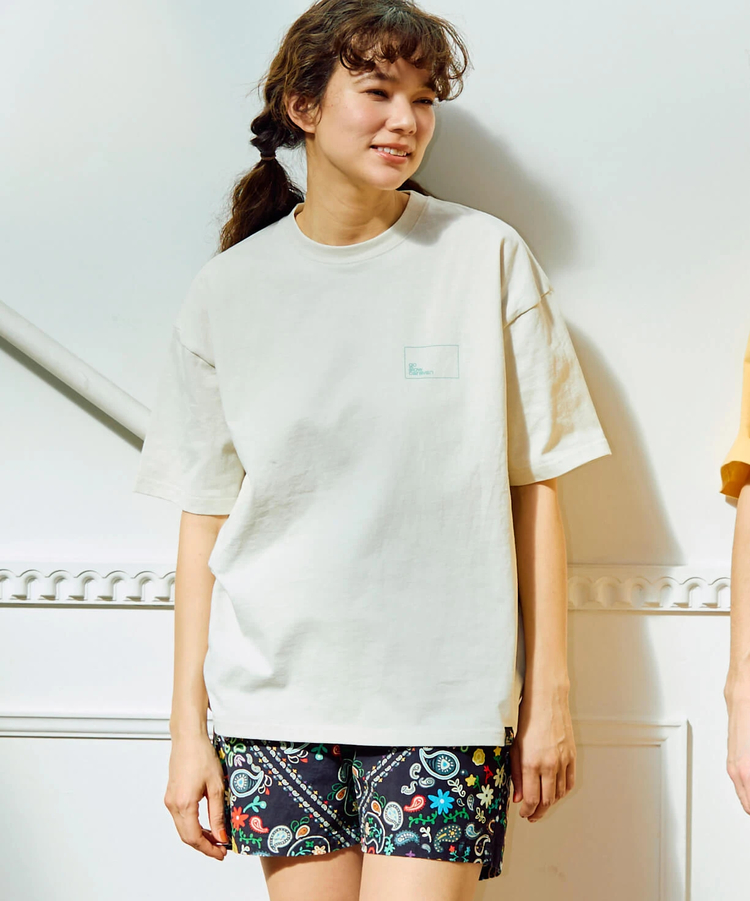 go slow caravan(ゴースローキャラバン) |USA/C スクエアLOGO バックプリント ゆったり TEE (MENS)
