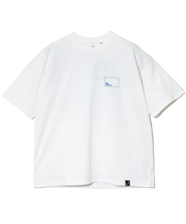 go slow caravan(ゴースローキャラバン) |USA/C スクエアLOGO バックプリント ゆったり TEE (MENS)