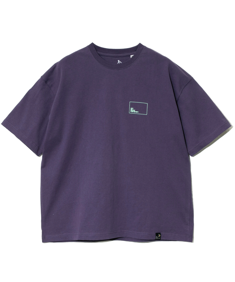 go slow caravan(ゴースローキャラバン) |USA/C スクエアLOGO バックプリント ゆったり TEE (MENS)