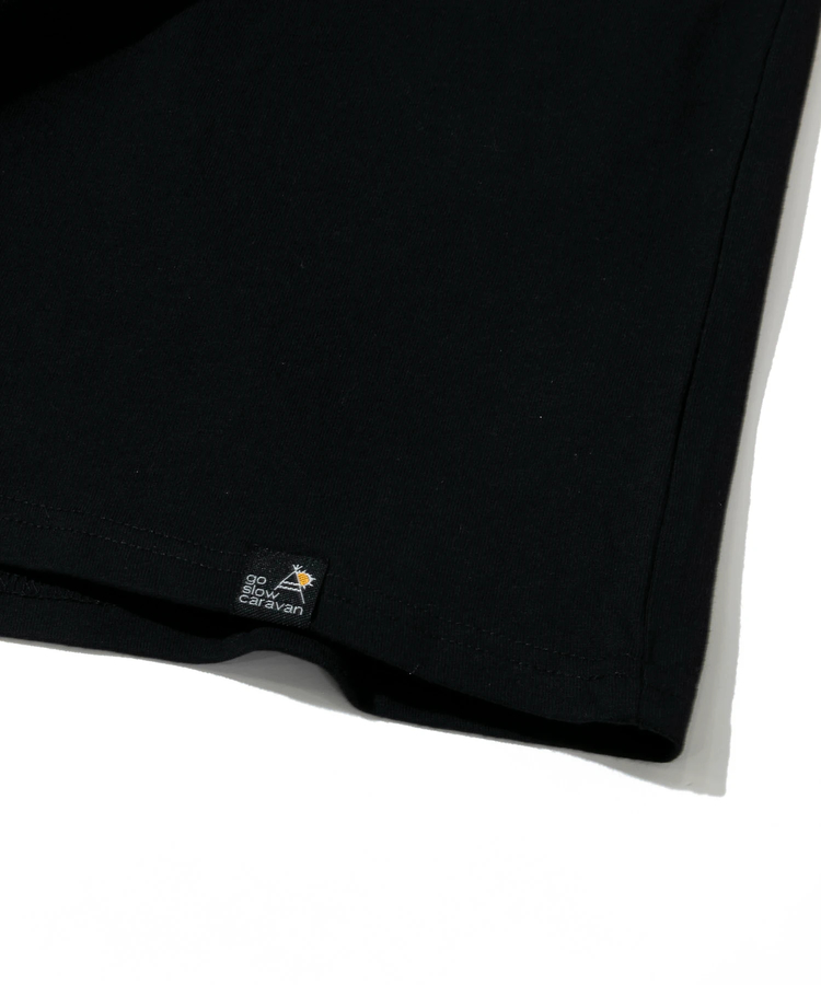 go slow caravan(ゴースローキャラバン) |USA/C スクエアLOGO バックプリント ゆったり TEE (MENS)