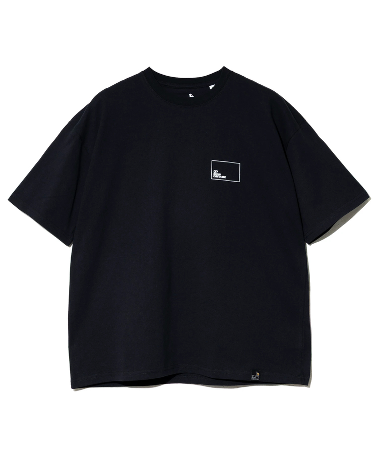 go slow caravan(ゴースローキャラバン) |USA/C スクエアLOGO バックプリント ゆったり TEE (MENS)