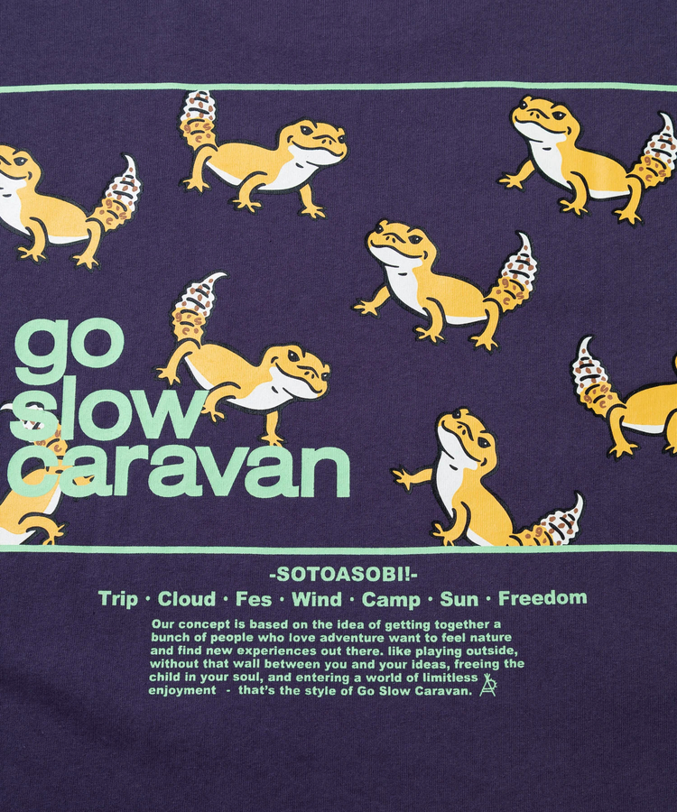 go slow caravan(ゴースローキャラバン) |USA/C スクエアLOGO バックプリント ゆったり TEE (MENS)
