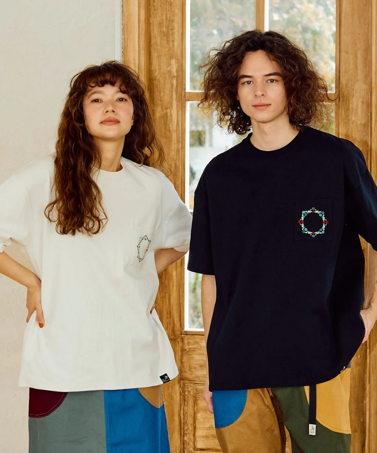 go slow caravan(ゴースローキャラバン) |USA/C ペイズリー ゆったり TEE (MENS/WOMENS)