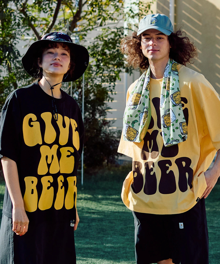 go slow caravan(ゴースローキャラバン) |USA/C GIVE ME BEER! ゆったり TEE (MENS/WOMENS)