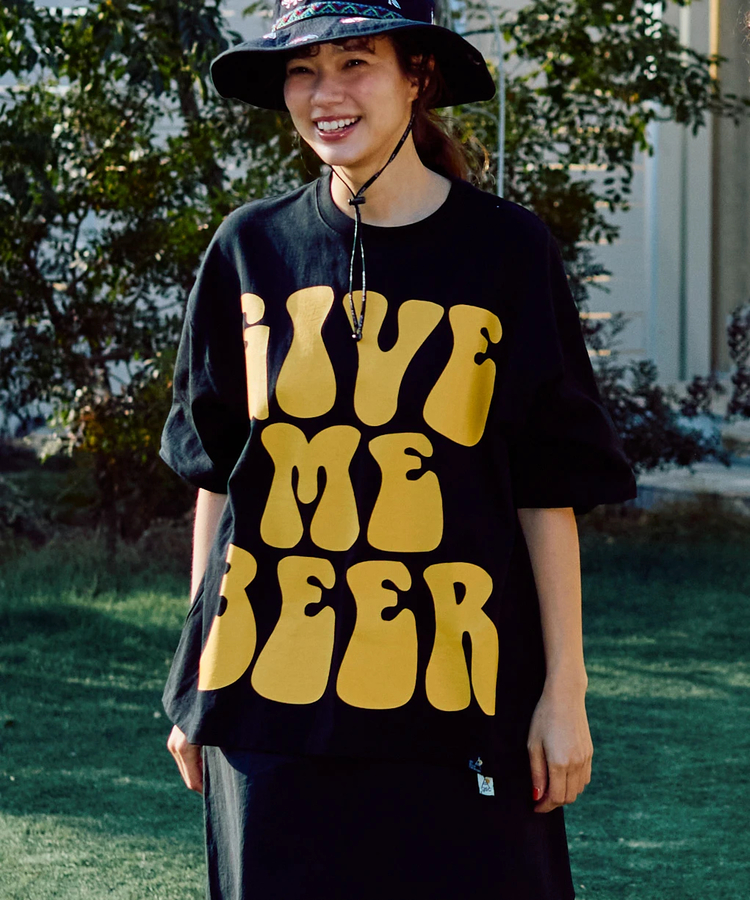 go slow caravan(ゴースローキャラバン) |USA/C GIVE ME BEER! ゆったり TEE (MENS/WOMENS)