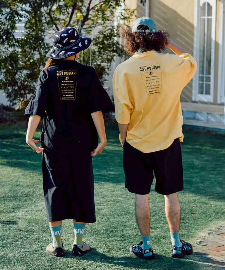go slow caravan(ゴースローキャラバン) |USA/C GIVE ME BEER! ゆったり TEE (MENS/WOMENS)