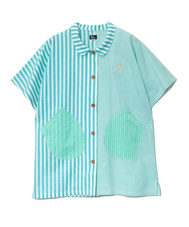 go slow caravan(ゴースローキャラバン) |ストライプ/チェックオーバーシャツワンピース (WOMENS)