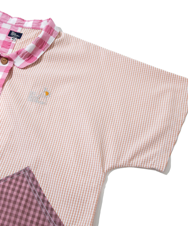 go slow caravan(ゴースローキャラバン) |ストライプ/チェックオーバーシャツワンピース (WOMENS)