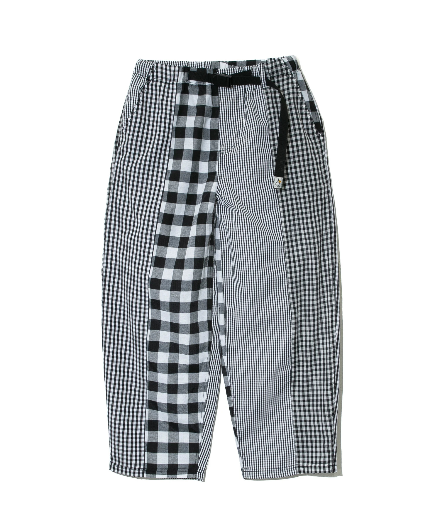 ストライプ/チェックサイド切替パンツ (WOMENS)｜ファッション