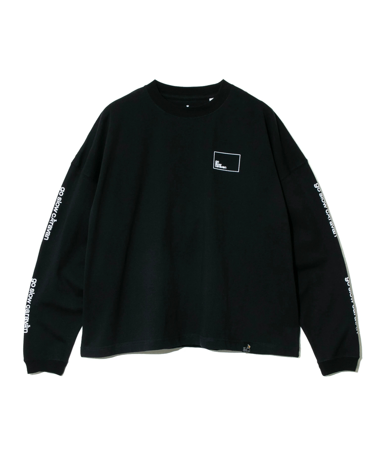 go slow caravan(ゴースローキャラバン) |USA/CスクエアLOGOバックプリントミドルLSTEE (WOMENS)