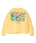 go slow caravan(ゴースローキャラバン) |USA/CスクエアLOGOバックプリントミドルLSTEE (WOMENS)