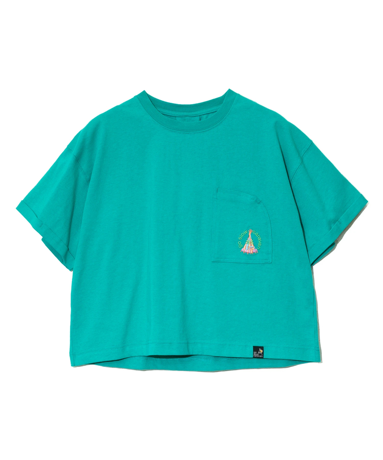 go slow caravan(ゴースローキャラバン) |USA/CミドルラウンドポケTEE (WOMENS)