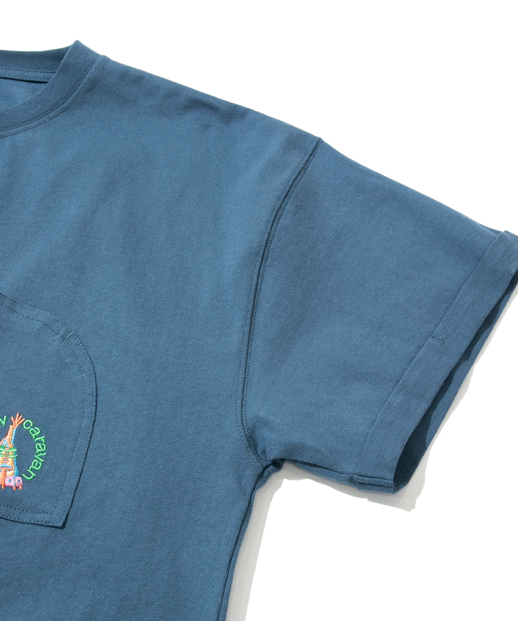 go slow caravan(ゴースローキャラバン) |USA/CミドルラウンドポケTEE (WOMENS)