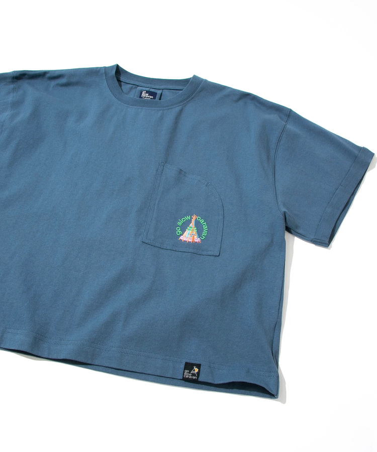 go slow caravan(ゴースローキャラバン) |USA/CミドルラウンドポケTEE (WOMENS)