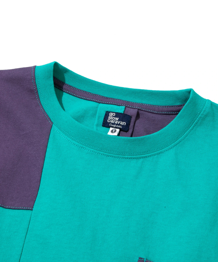 go slow caravan(ゴースローキャラバン) |USA/C切替ミドルラウンドポケTEE (WOMENS)