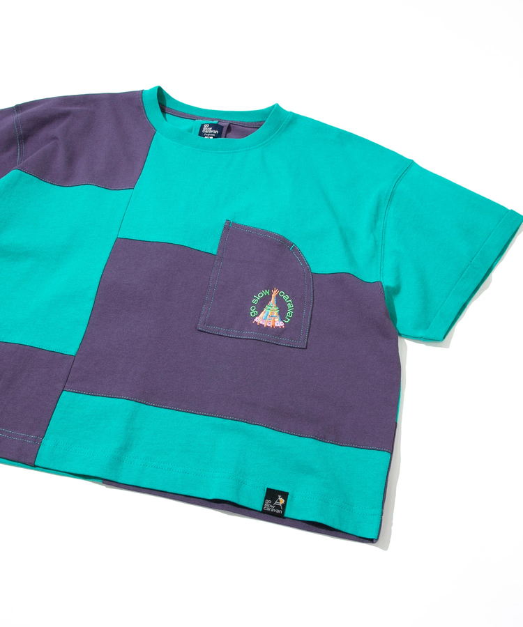 go slow caravan(ゴースローキャラバン) |USA/C切替ミドルラウンドポケTEE (WOMENS)
