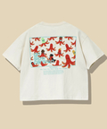 go slow caravan(ゴースローキャラバン) |USA/CスクエアLOGOバックプリントミドルTEE (WOMENS)
