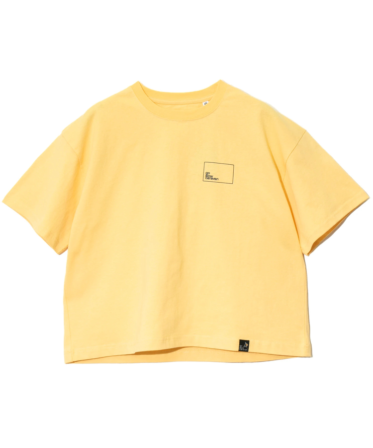 go slow caravan(ゴースローキャラバン) |USA/CスクエアLOGOバックプリントミドルTEE (WOMENS)