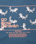 go slow caravan(ゴースローキャラバン) |USA/CスクエアLOGOバックプリントミドルTEE (WOMENS)