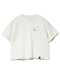go slow caravan(ゴースローキャラバン) |USA/CスクエアLOGOバックプリントミドルTEE (WOMENS)