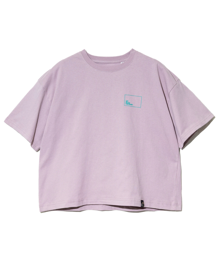 go slow caravan(ゴースローキャラバン) |USA/CスクエアLOGOバックプリントミドルTEE (WOMENS)